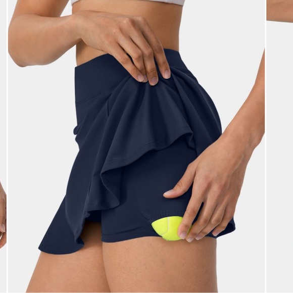 Halara Tennis Golf Skirt Hidden Pockets Navy Blue women’s Size Small - Picture 4 of 14